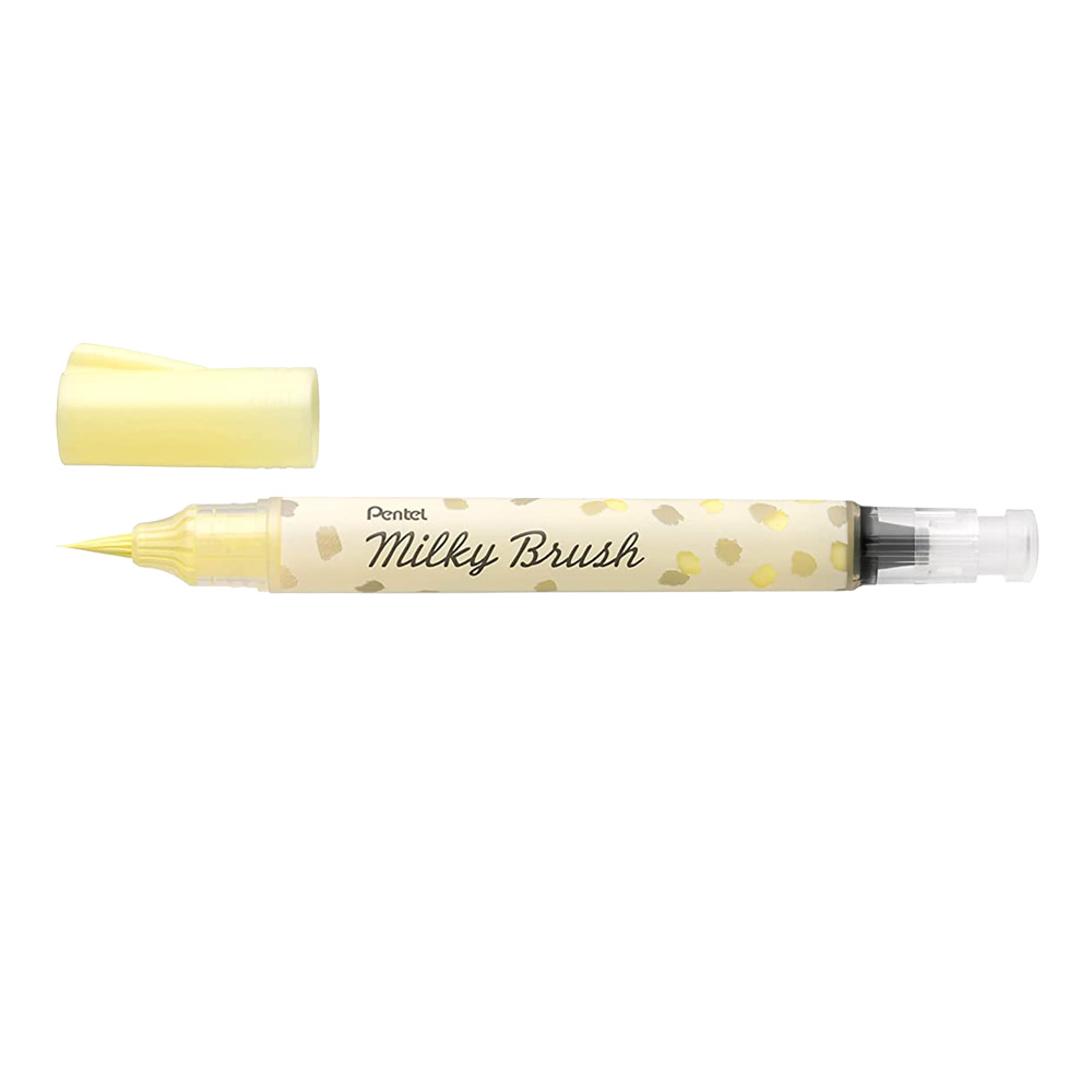 Pentel Milky Brush Pen Yellow