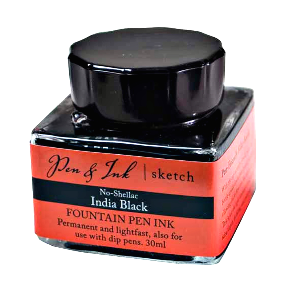 AA No-Shellac India Ink Black 30ml