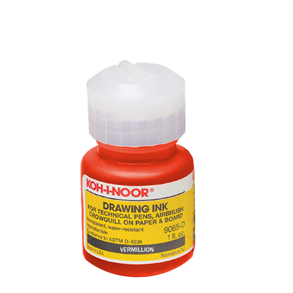 Koh-I-Noor Drawing Ink 1 Oz Vermillion