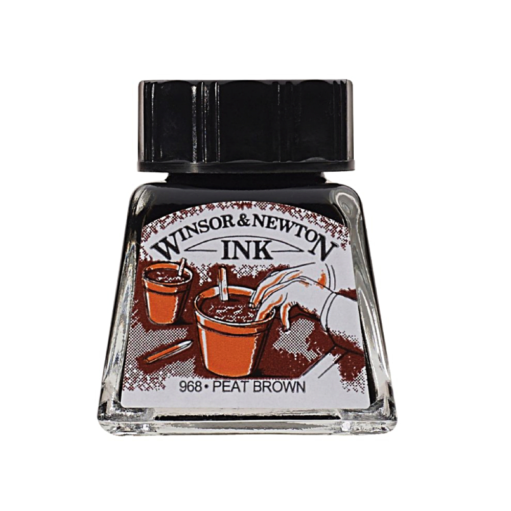 Winsor & Newton Ink 14Ml Peat Brown