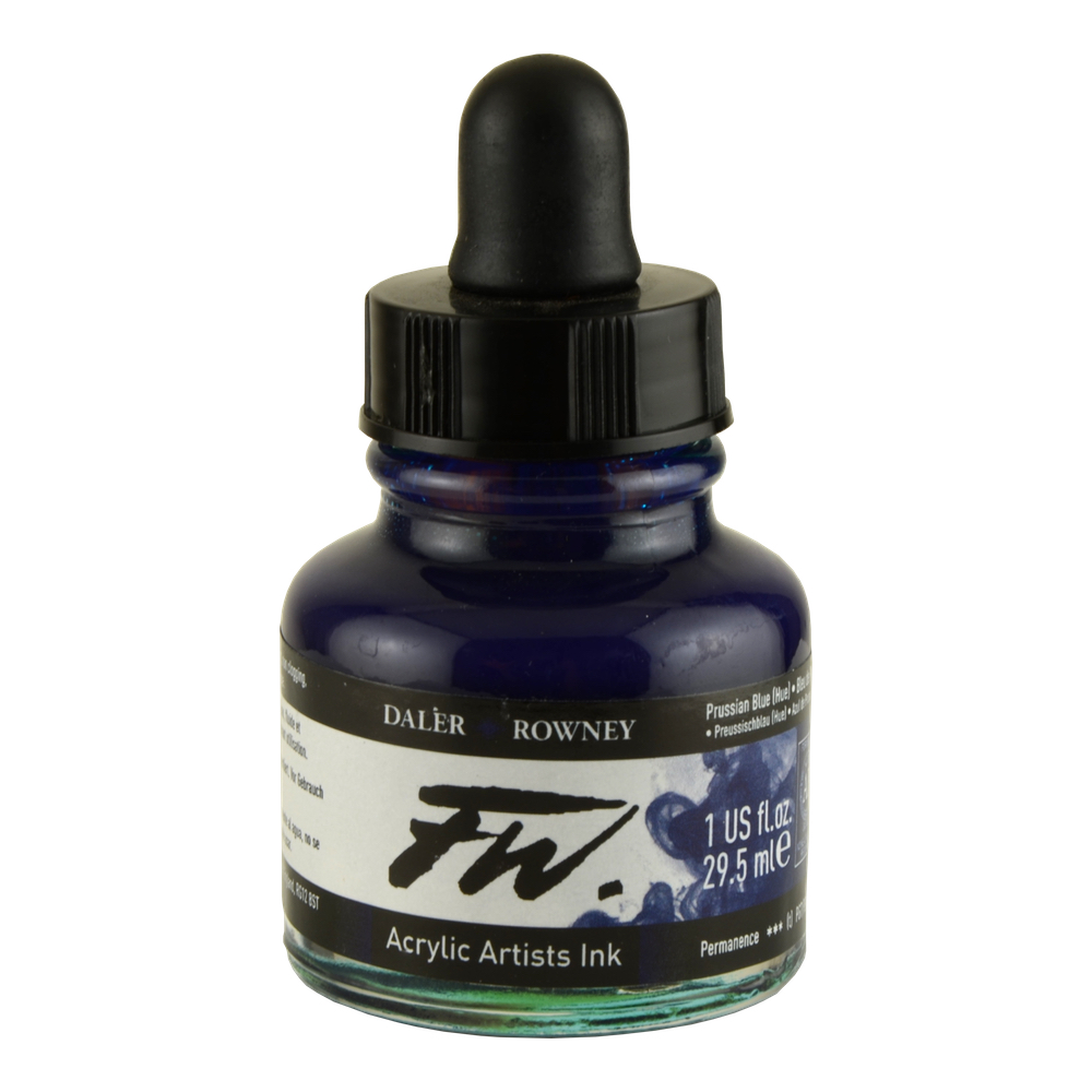 Fw Acrylic Artists Ink 1 Oz Prussian Blue