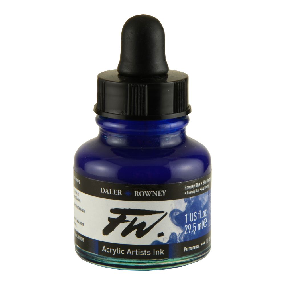 Fw Acrylic Artists Ink 1 Oz Rowney Blue