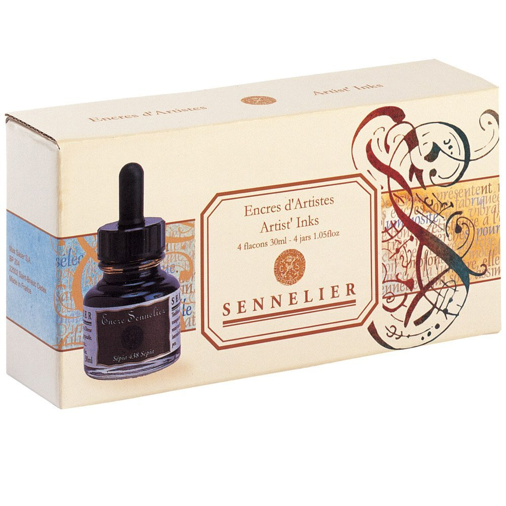 Sennelieir Artists Ink Set Of 4 Colors