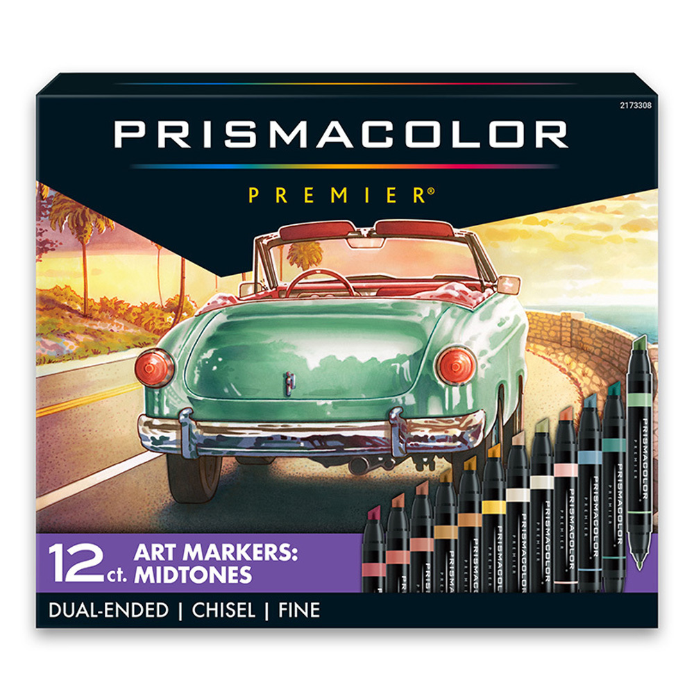 Prismacolor Marker Set/12 Mid Tones Colors