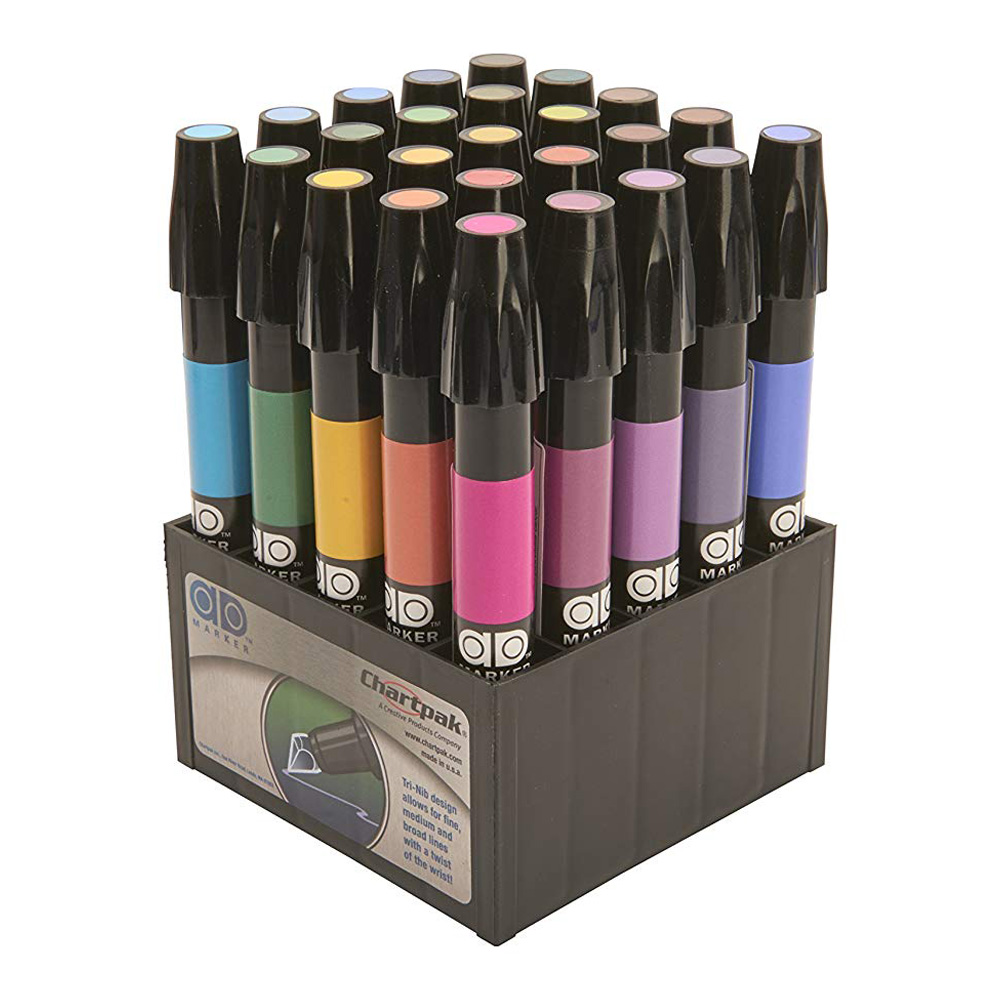 Chartpak Admarker Set A 25 Basic Colors