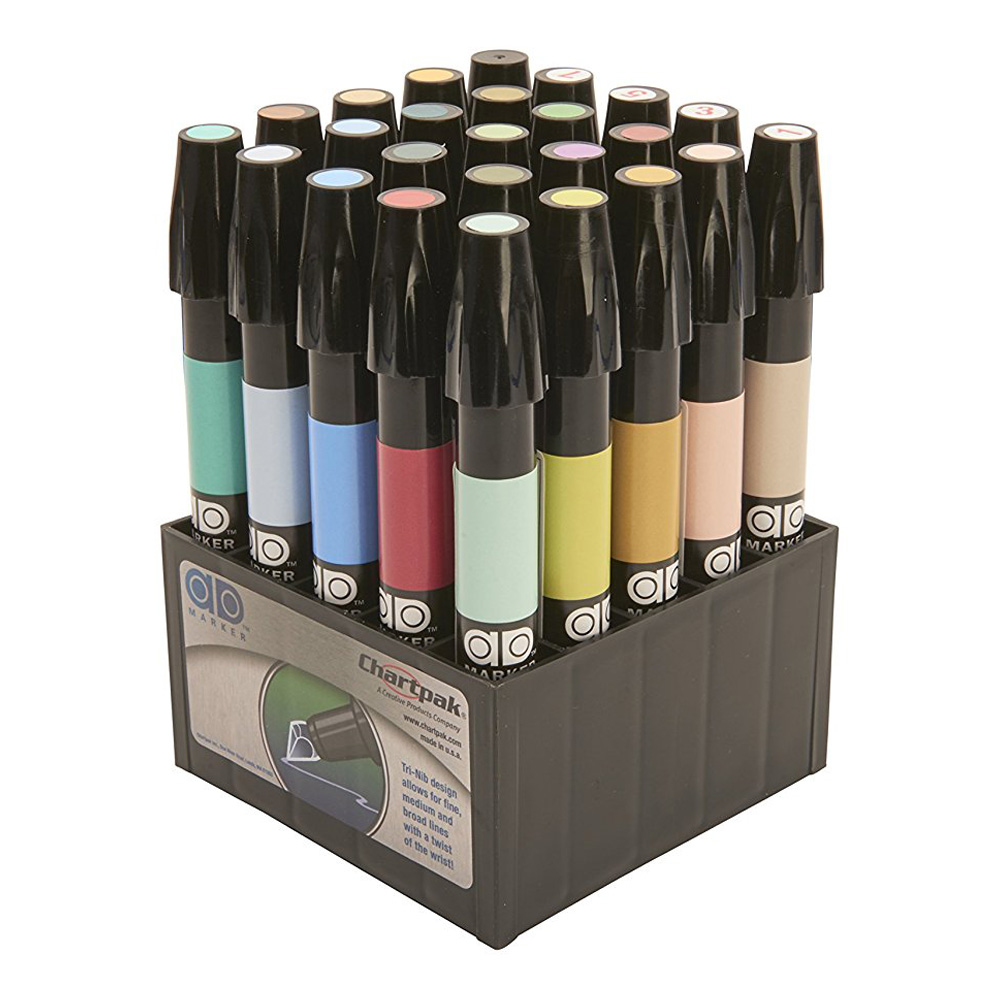 Chartpak Admarker Set L 25 Landscape Colors