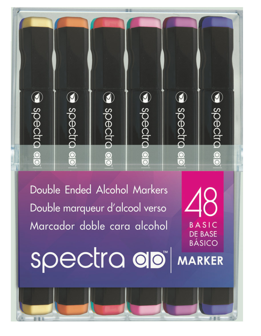 Chartpak Spectra Admarker Set 48 Basic Colors