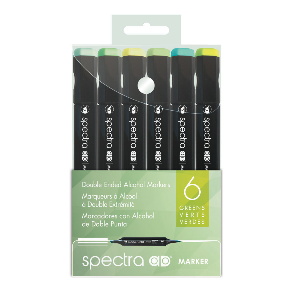 Chartpak Spectra Admarker Set 6 Greens