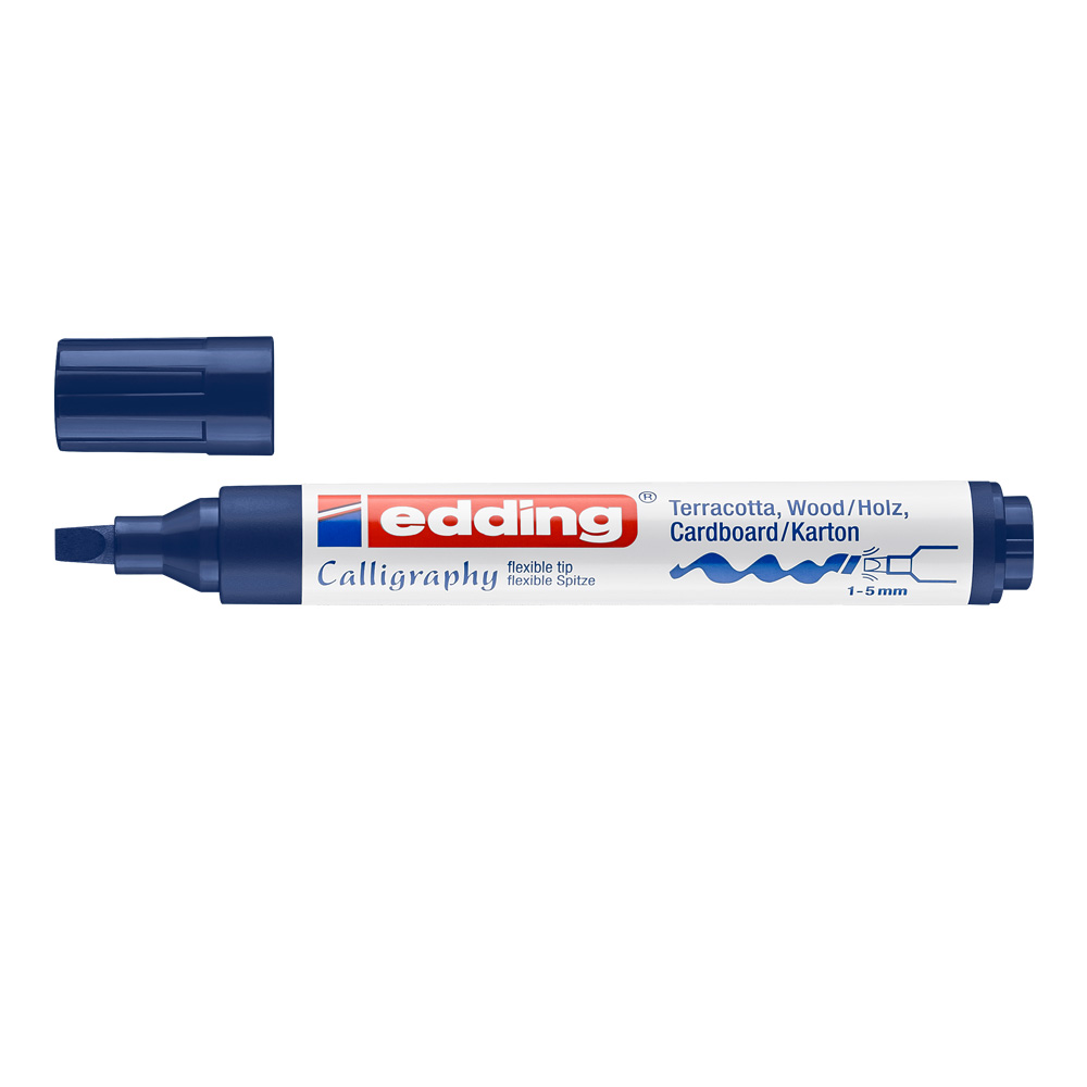 Edding Calligraphy Marker Pen Flex Nib S. Bl.