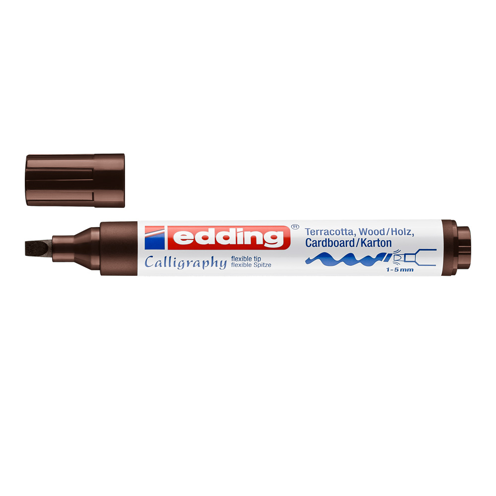 Edding Calligraphy Marker Pen Flex Dk. Br.