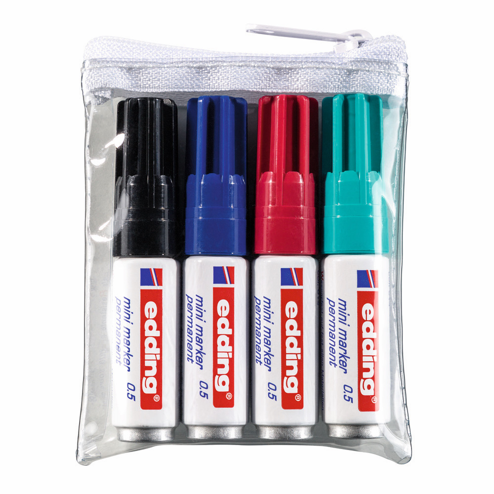 Edding Mini Bullet Permanet Marker Set 4