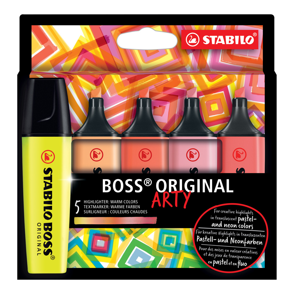 Stabilo Boss Original Arty Set/5 Warm Colors