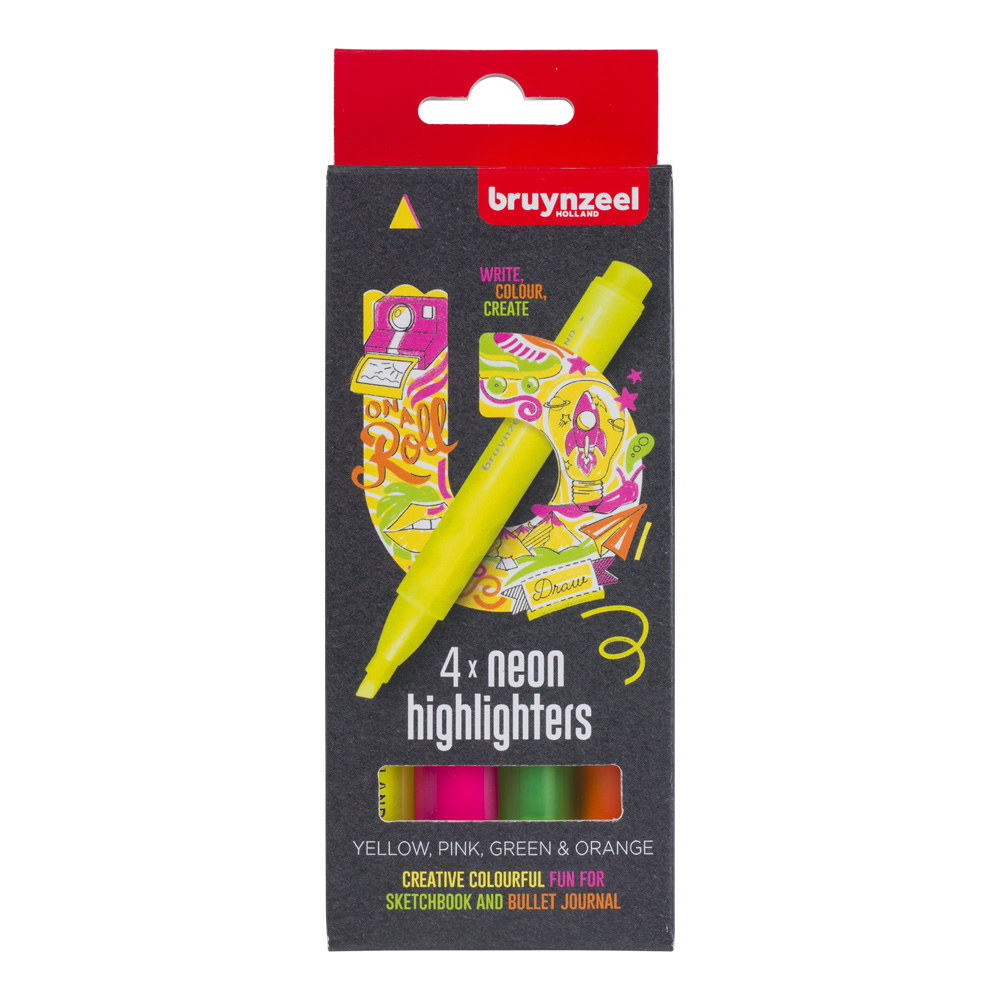 Bruynzeel Highlighter Set of 4 Neon