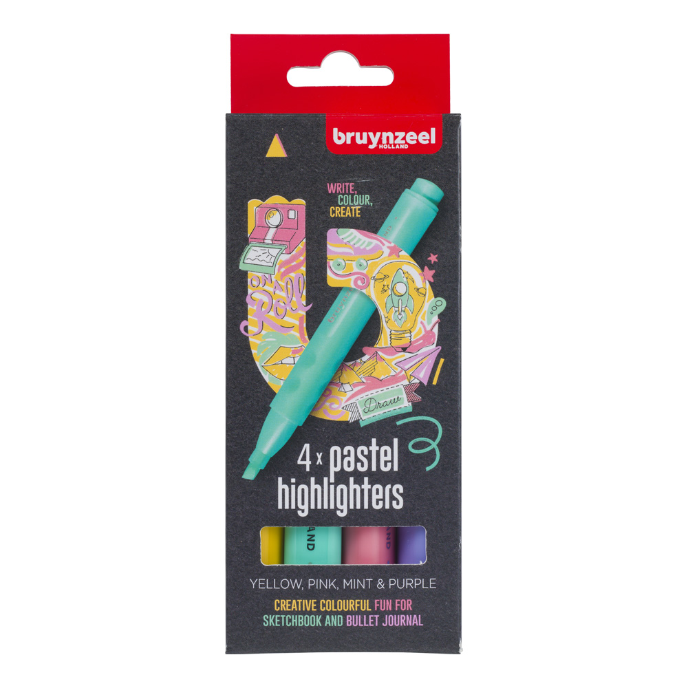 Bruynzeel Highlighter Set of 4 Pastel