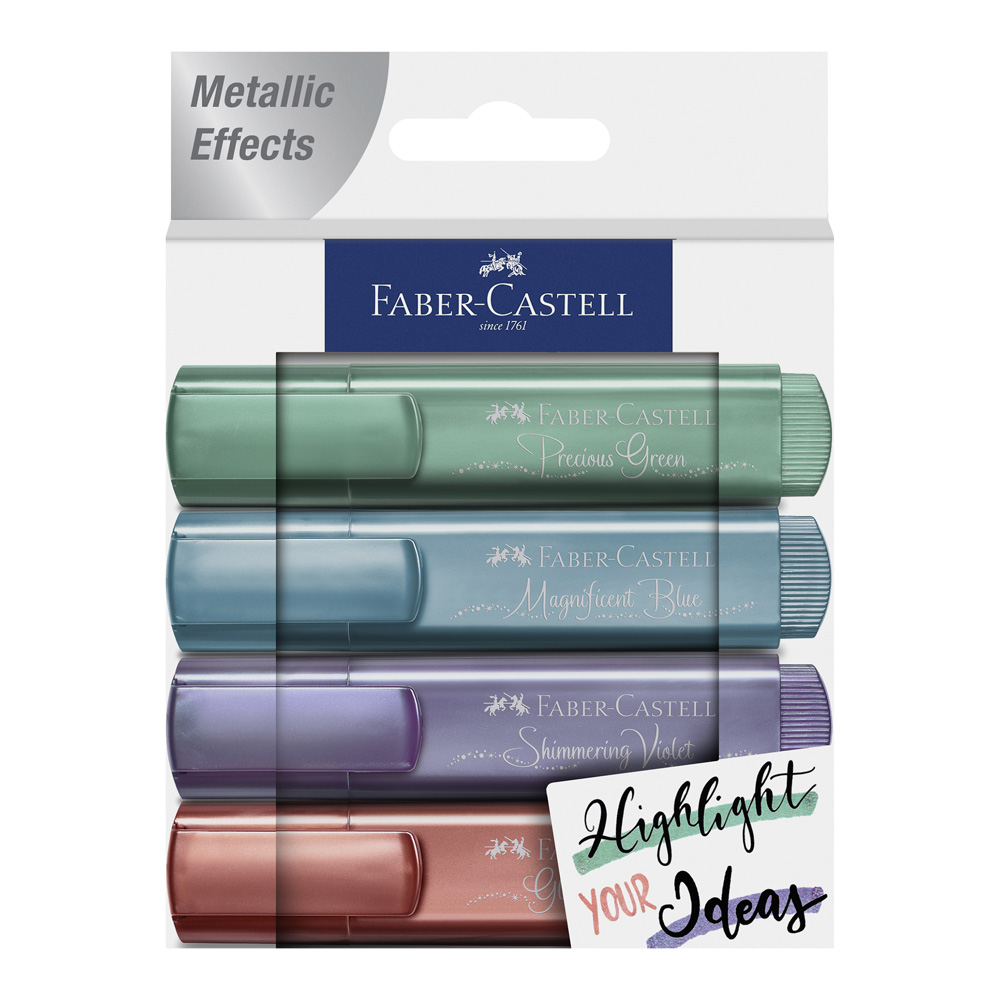 Faber-Castell Metallic Textliner 4 New Colors