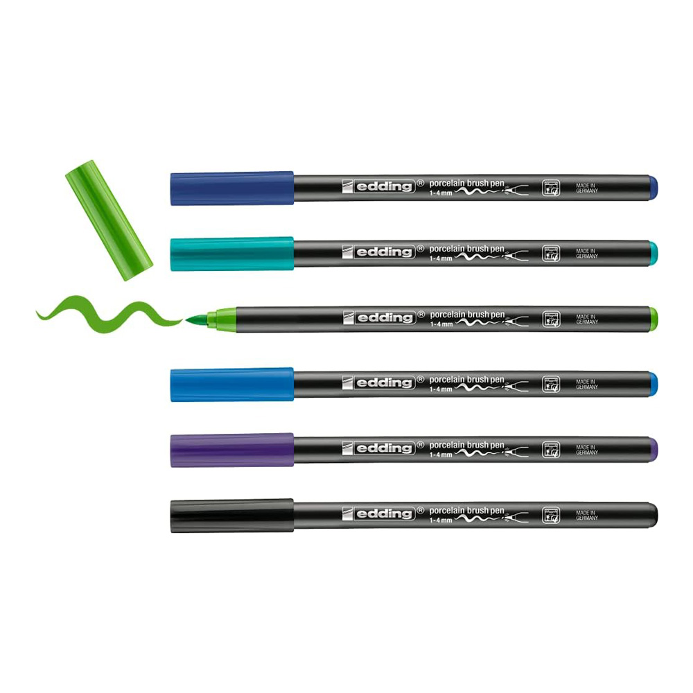 Edding 4200 Porcelain Brush Pen Cool Set of 6