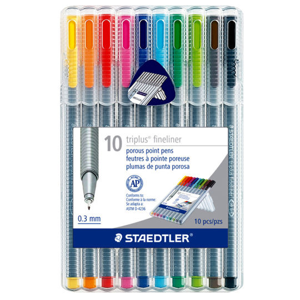 Staedtler Triplus Fineline Markers 10/Pk