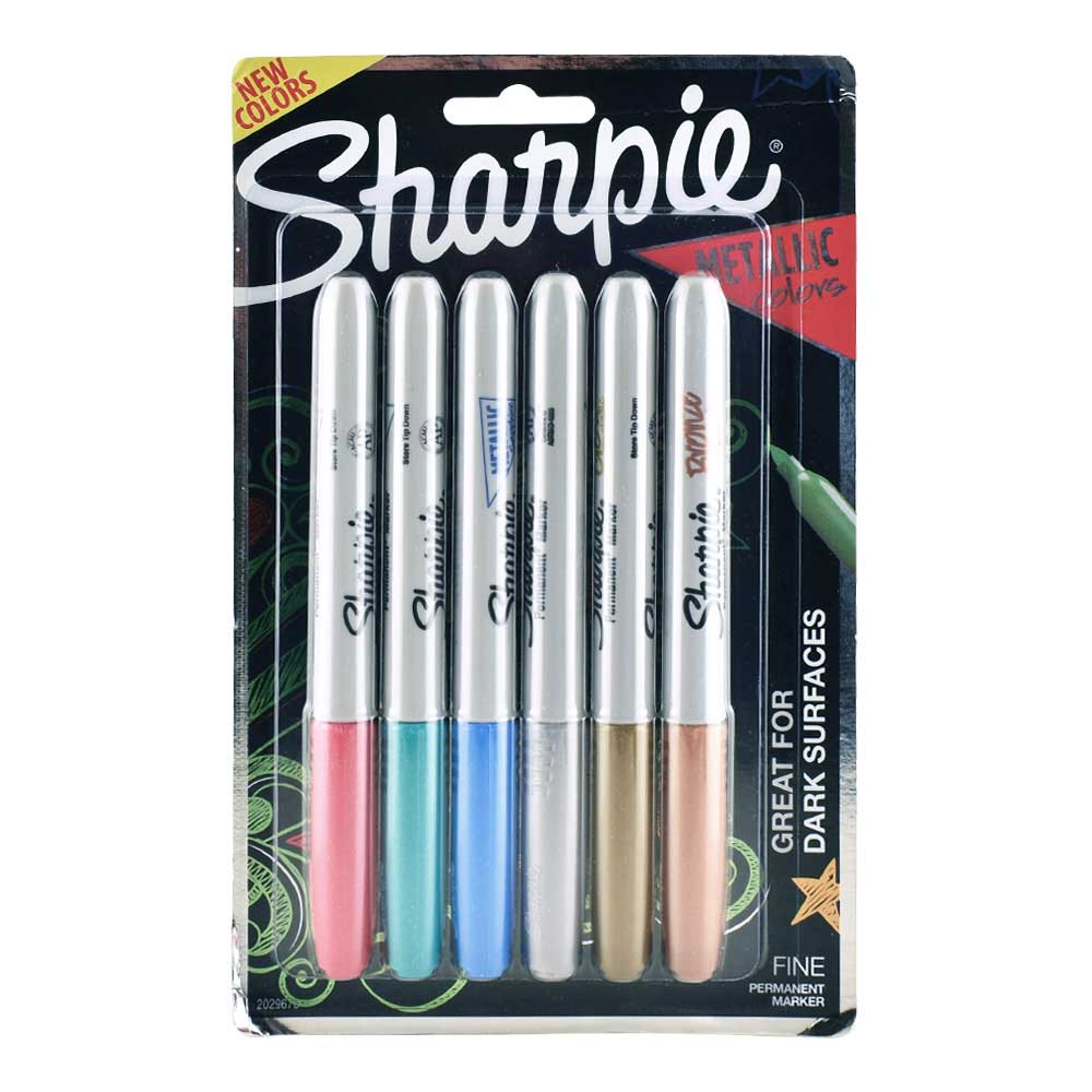 Sharpie Marker 6 Color Metallic Set