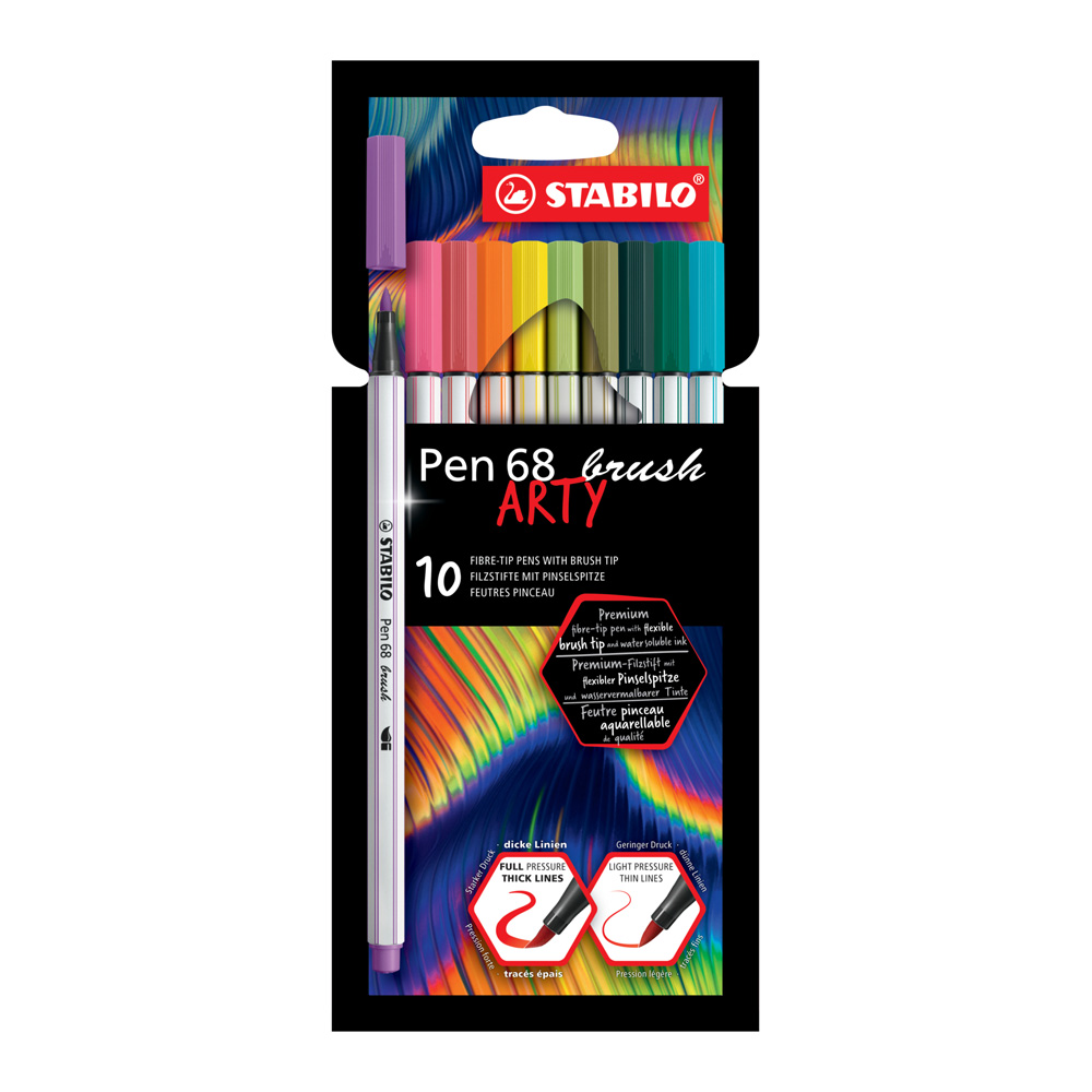 Stabilo Point 68 Brush Arty Set of 10