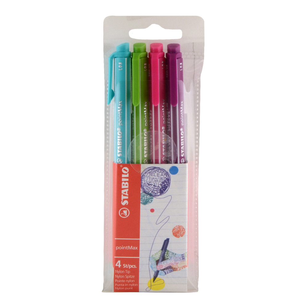 Stabilo Pointmax 4 Color Bright Set