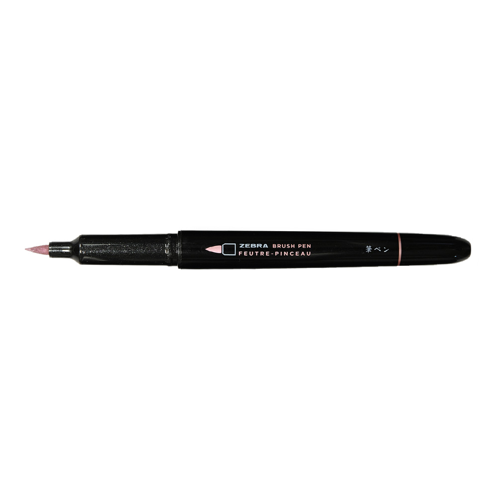 Zebra Metallic Brush Pen Pink
