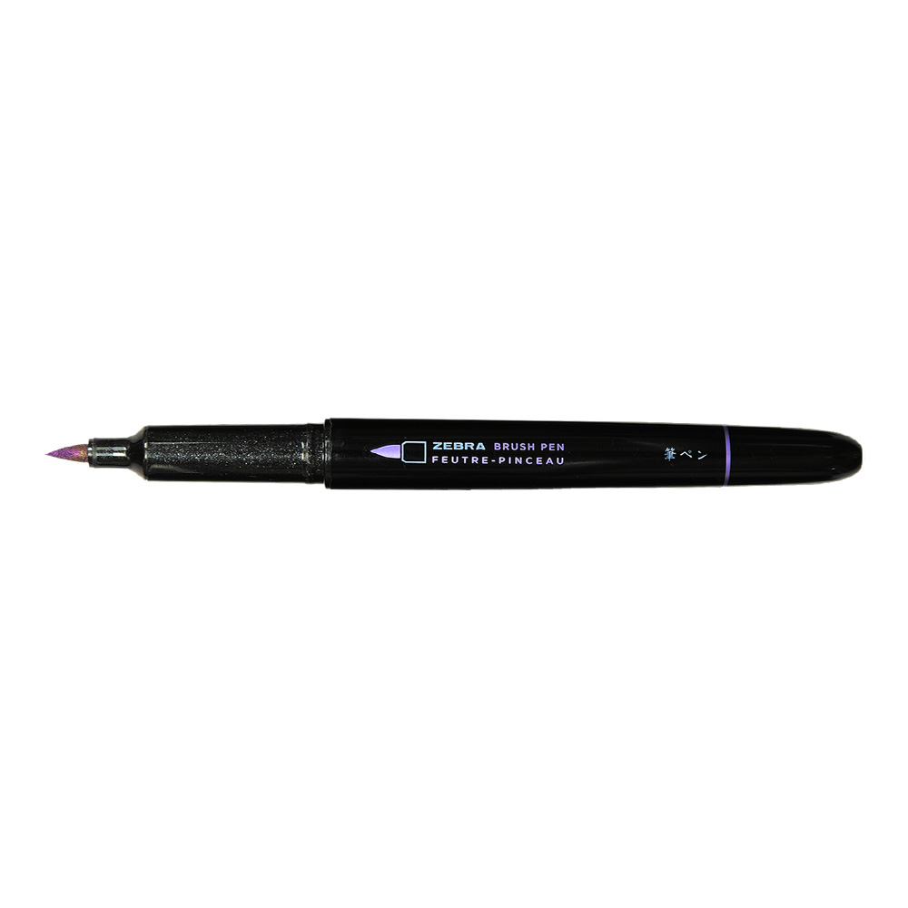 Zebra Metallic Brush Pen Purple