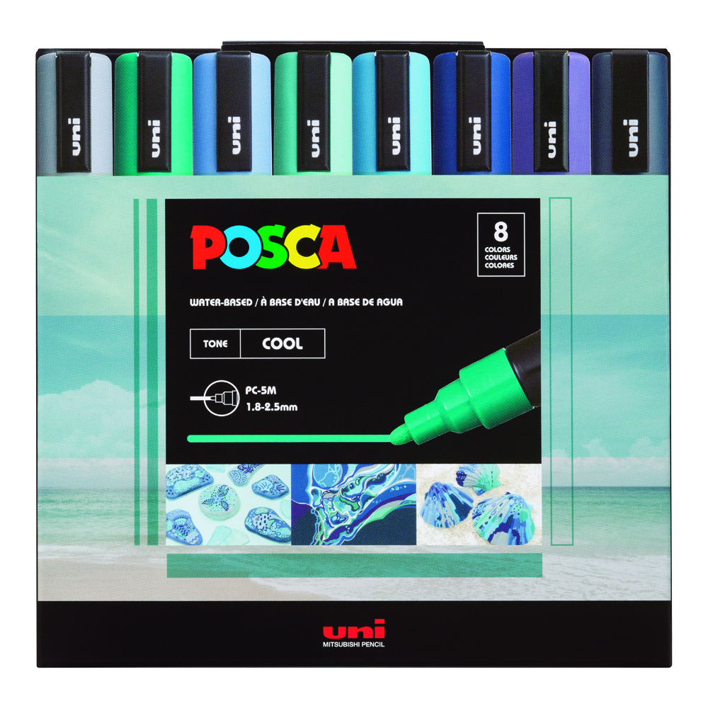 Posca Paint Marker Set/8 PC-5M Cool Tone