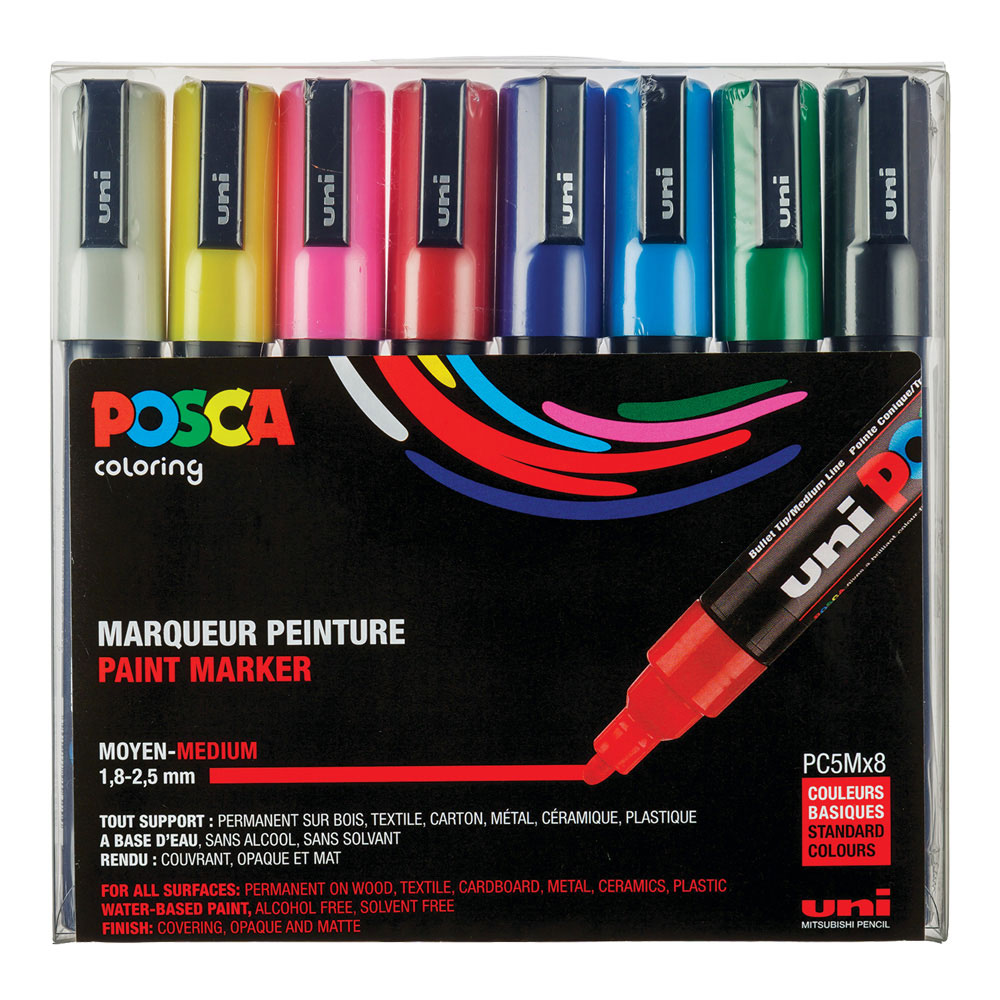 Posca Paint Marker PC-5M Medium Set of 8