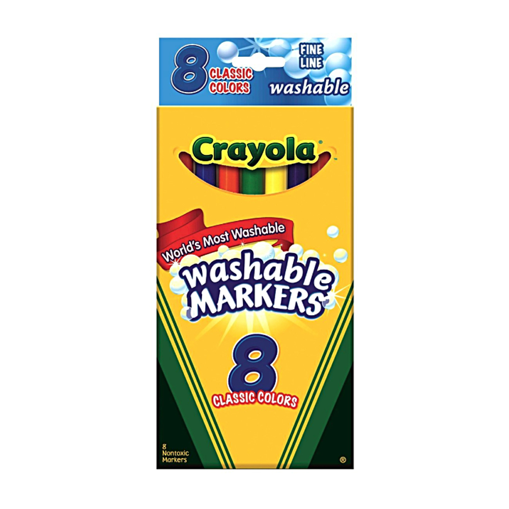 Crayola Classic Washable Markers Set/8 Fine