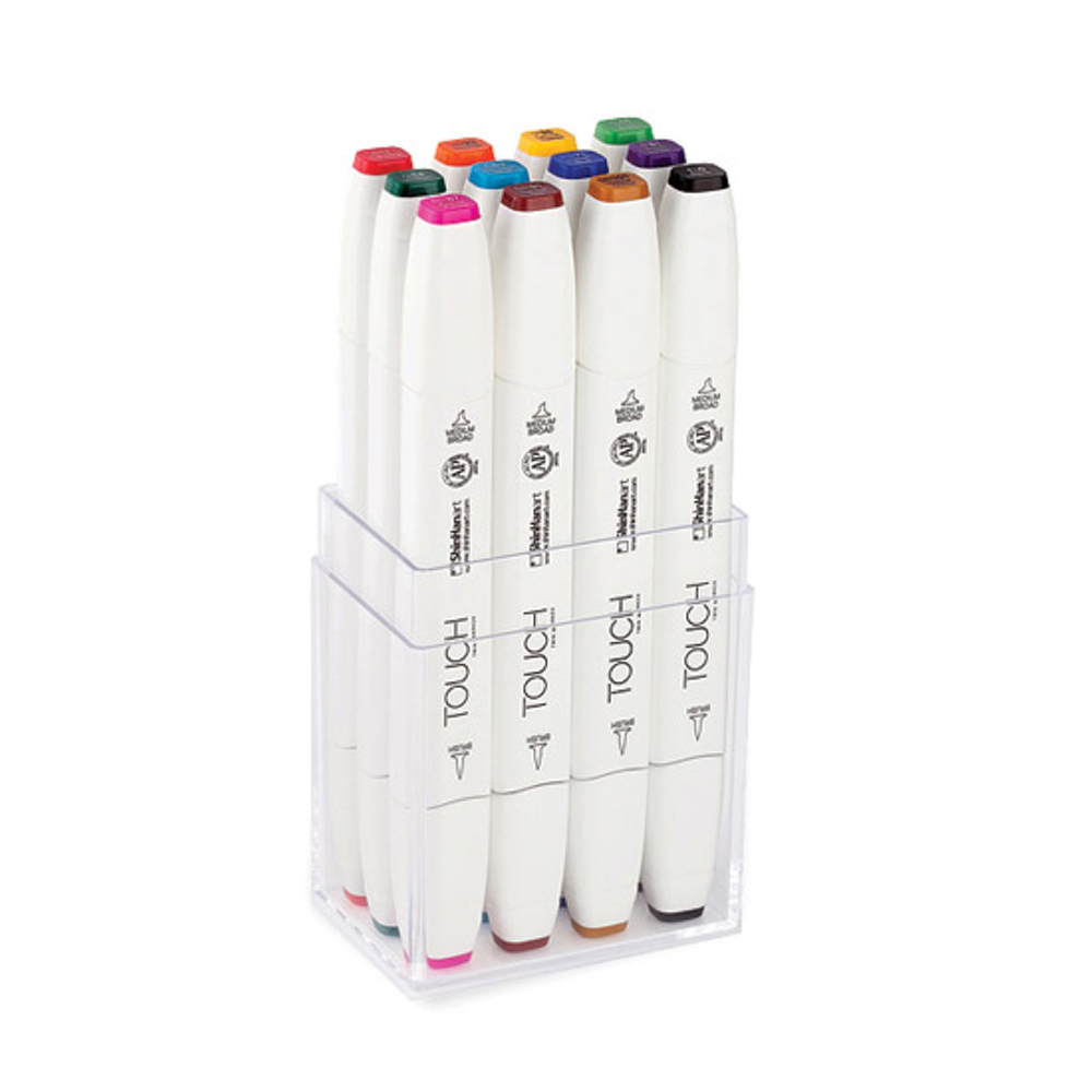 Shinhan Touch Twin Brush Marker Set 12 Basic