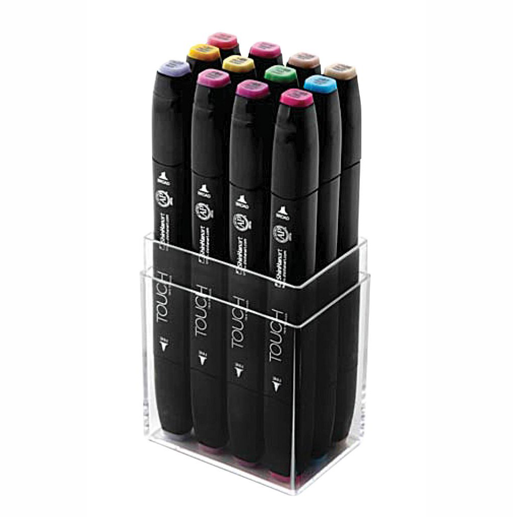 Shinhan Touch Twin Tip Marker Set 12 Pastel