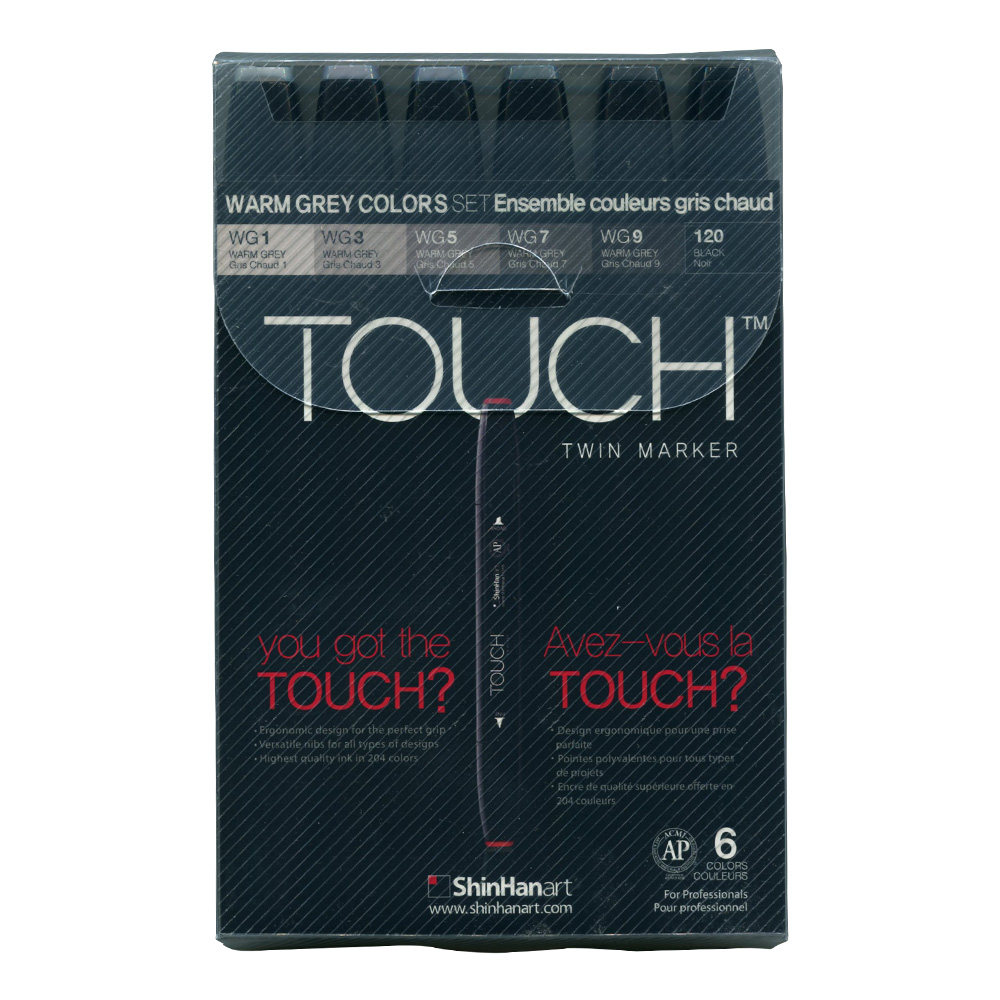 Shinhan Touch Twin Marker Set 6 Warm Grey