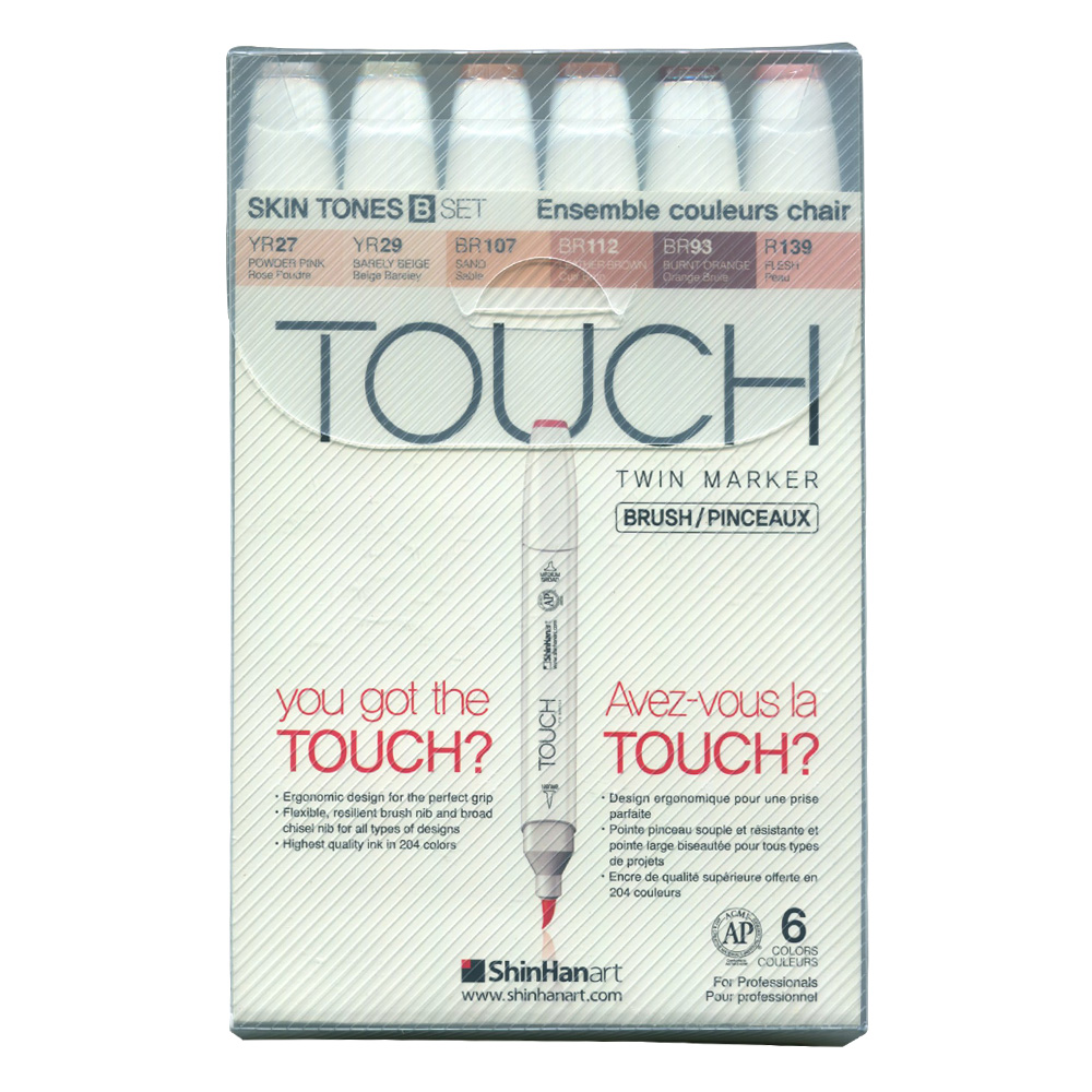 Shinhan Touch Twin Brush Marker 6 Skin Tone B