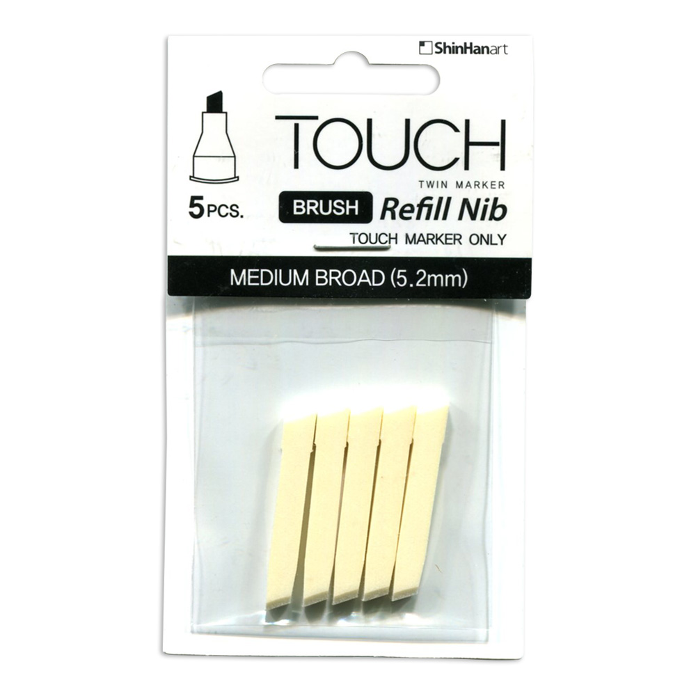 Touch Marker 5/pk Med Broad Chisel Refill Nib