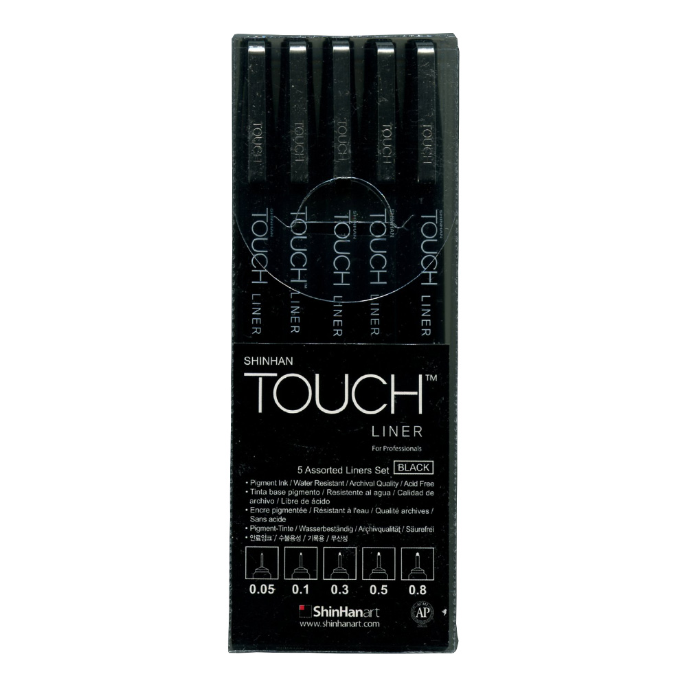 Shinhan Touch Liner Set of 5 Black