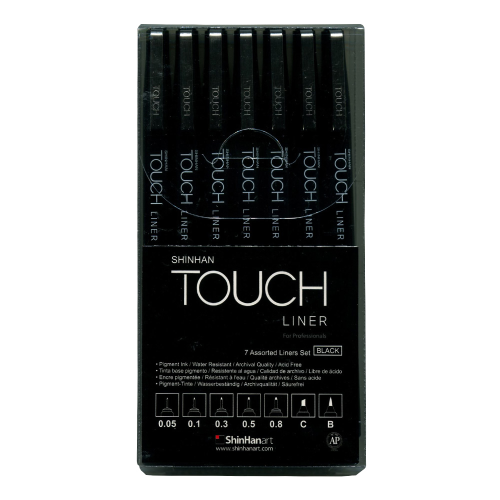 Shinhan Touch Liner Set of 7 Black