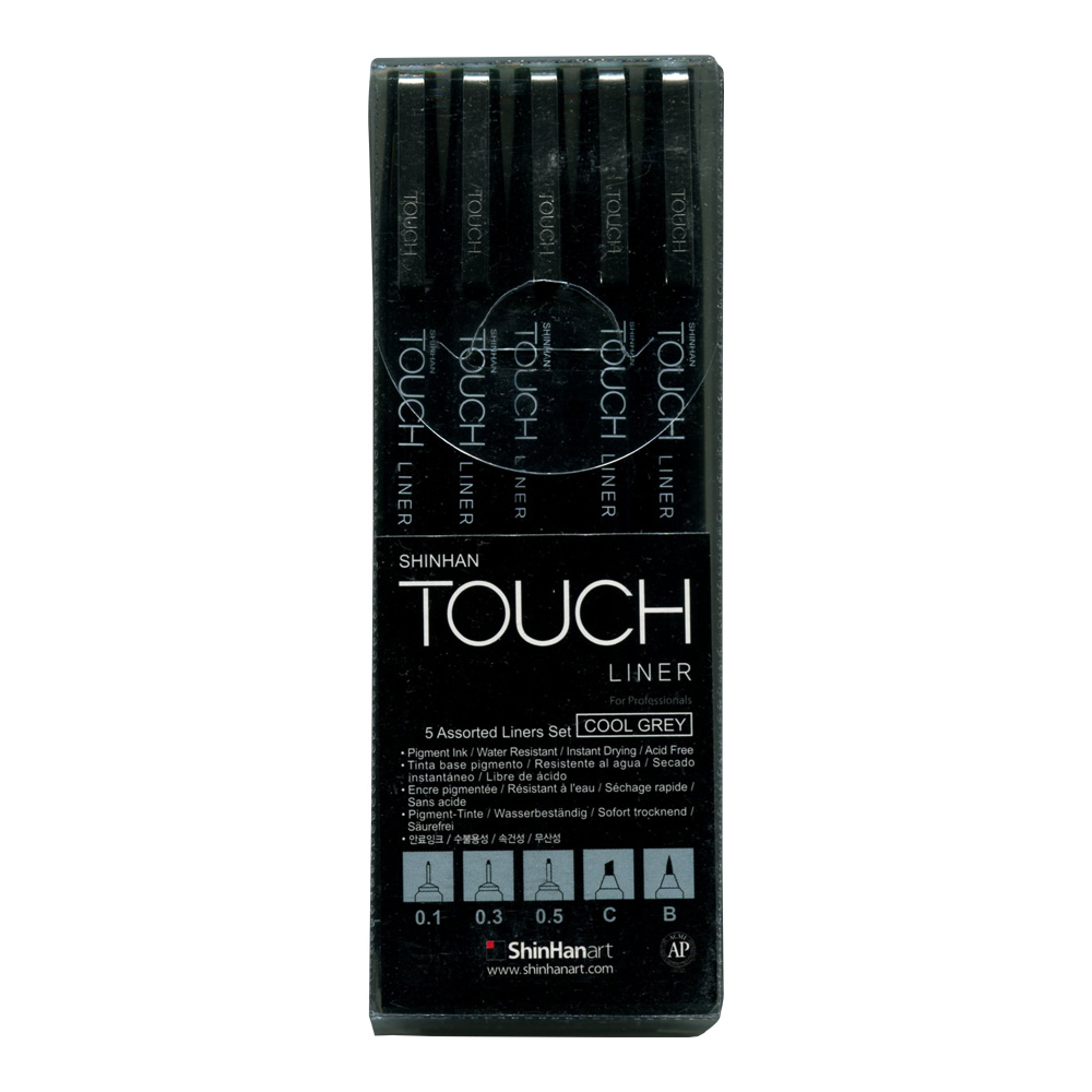 Shinhan Touch Liner Set of 5 Cool Grey