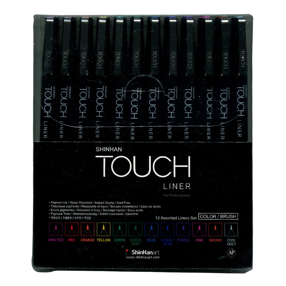 Shinhan Touch Brush Liner Set of 12 Colors