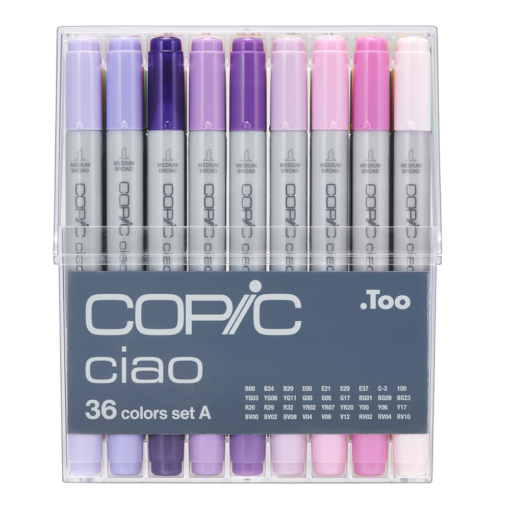 Erudito Derechos de autor borroso BUY Copic Ciao Markers 36 Color A Set V2