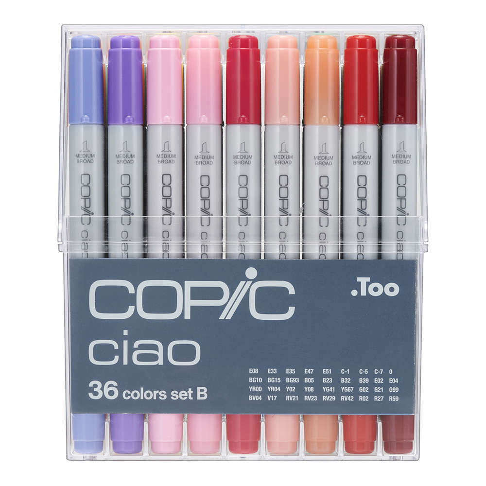 Copic Ciao Markers 36 Color B Set V2