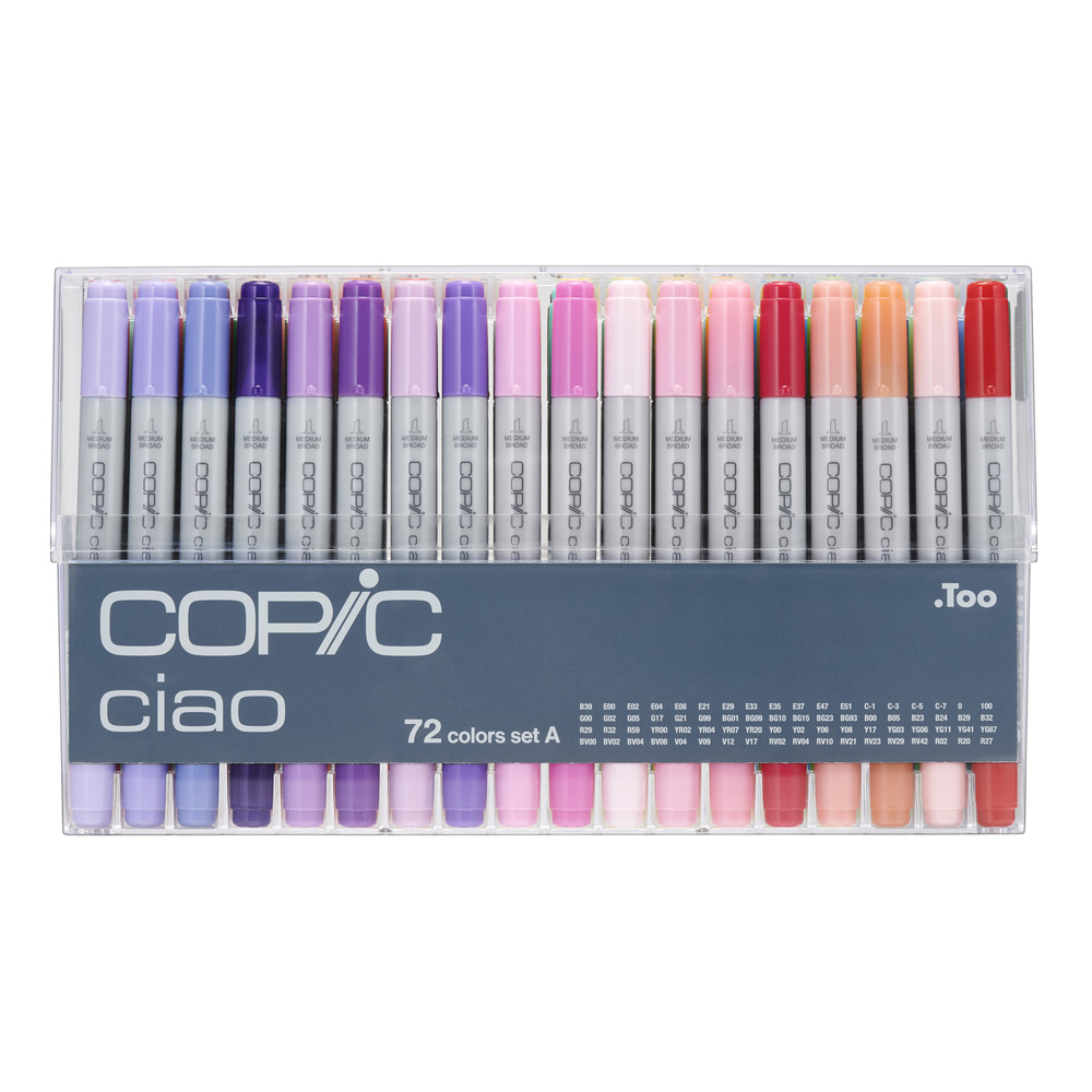 Copic Ciao Markers 72 Color A Set V2