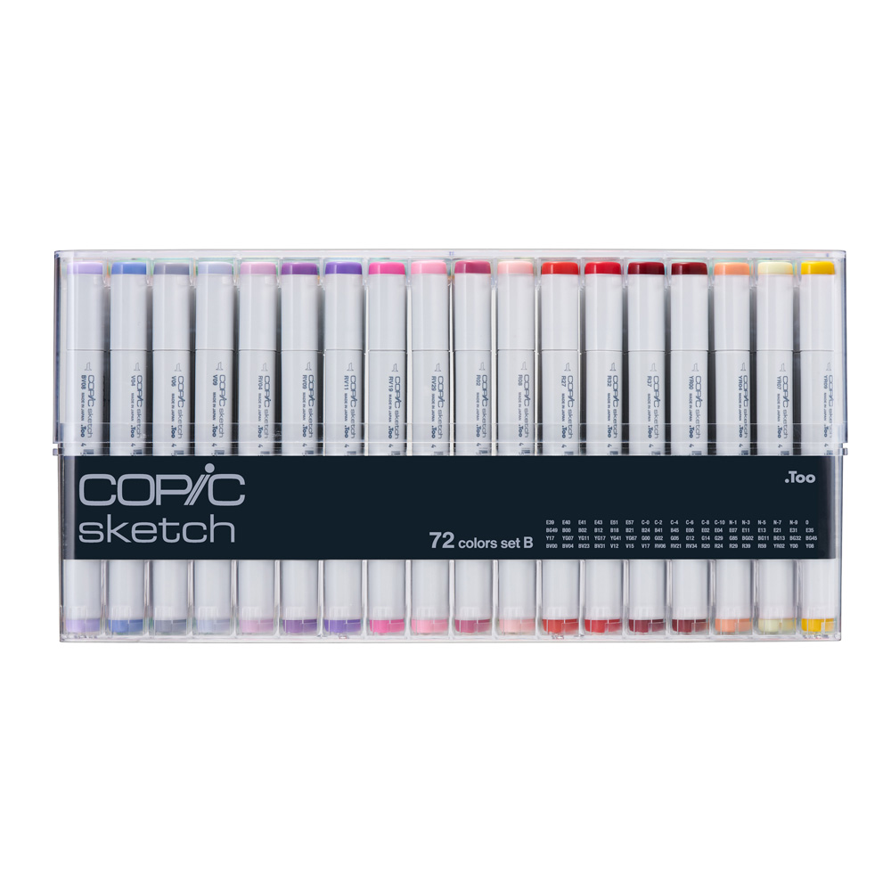 Copic Sketch Marker 72 Color Set B V2