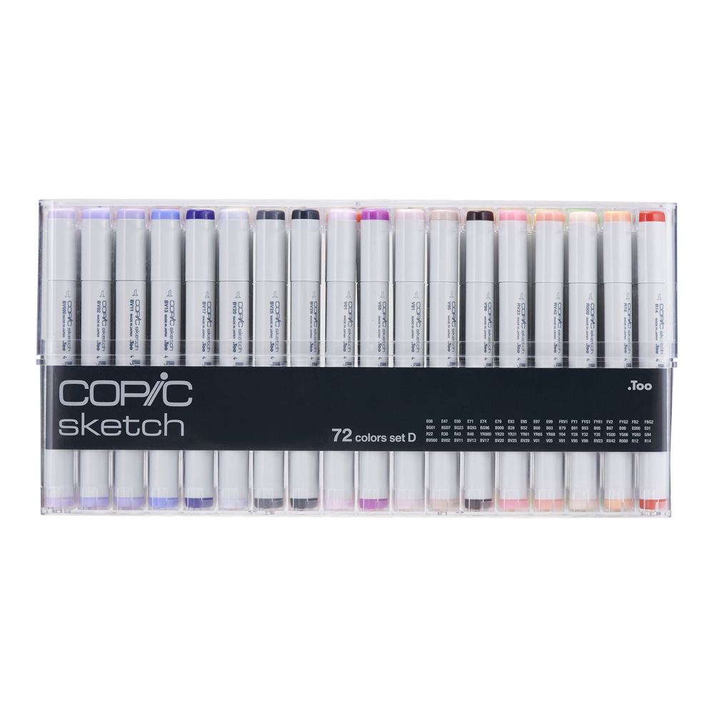 Copic Sketch Marker 72 Color Set D V2