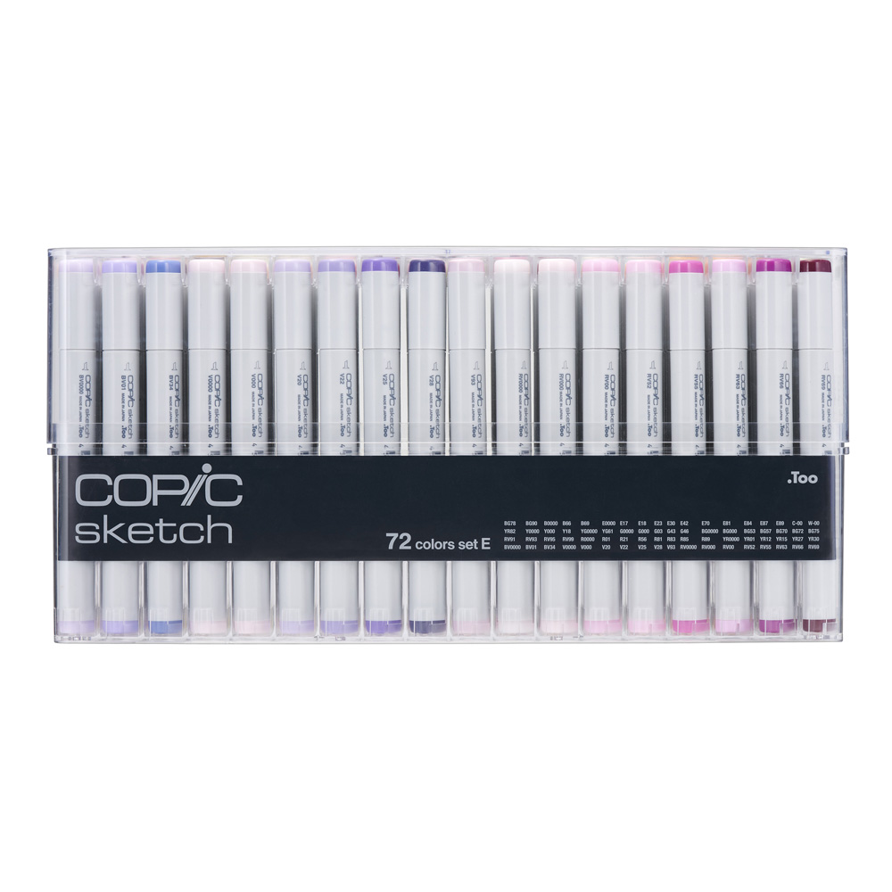 Copic Sketch Marker 72 Color Set E V2