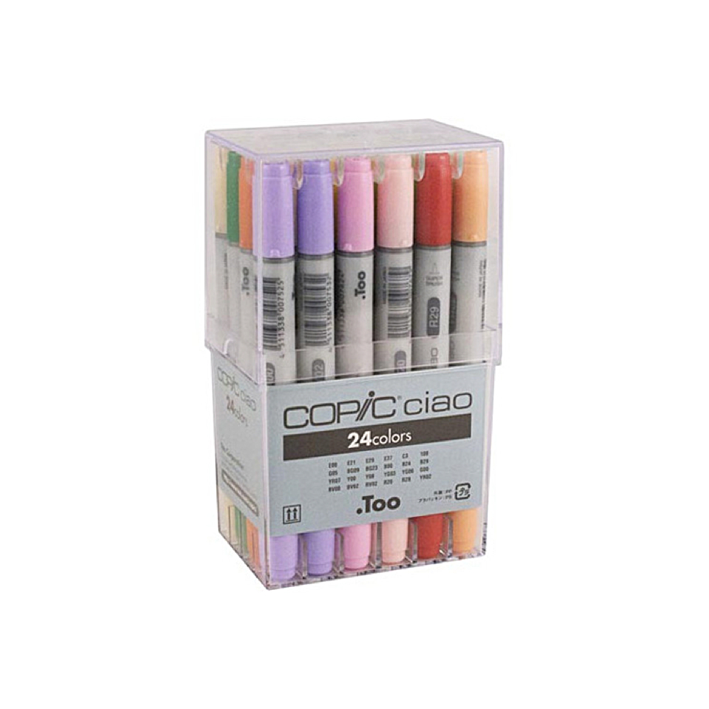 Copic Ciao Marker Set, 24-Colors, Basic