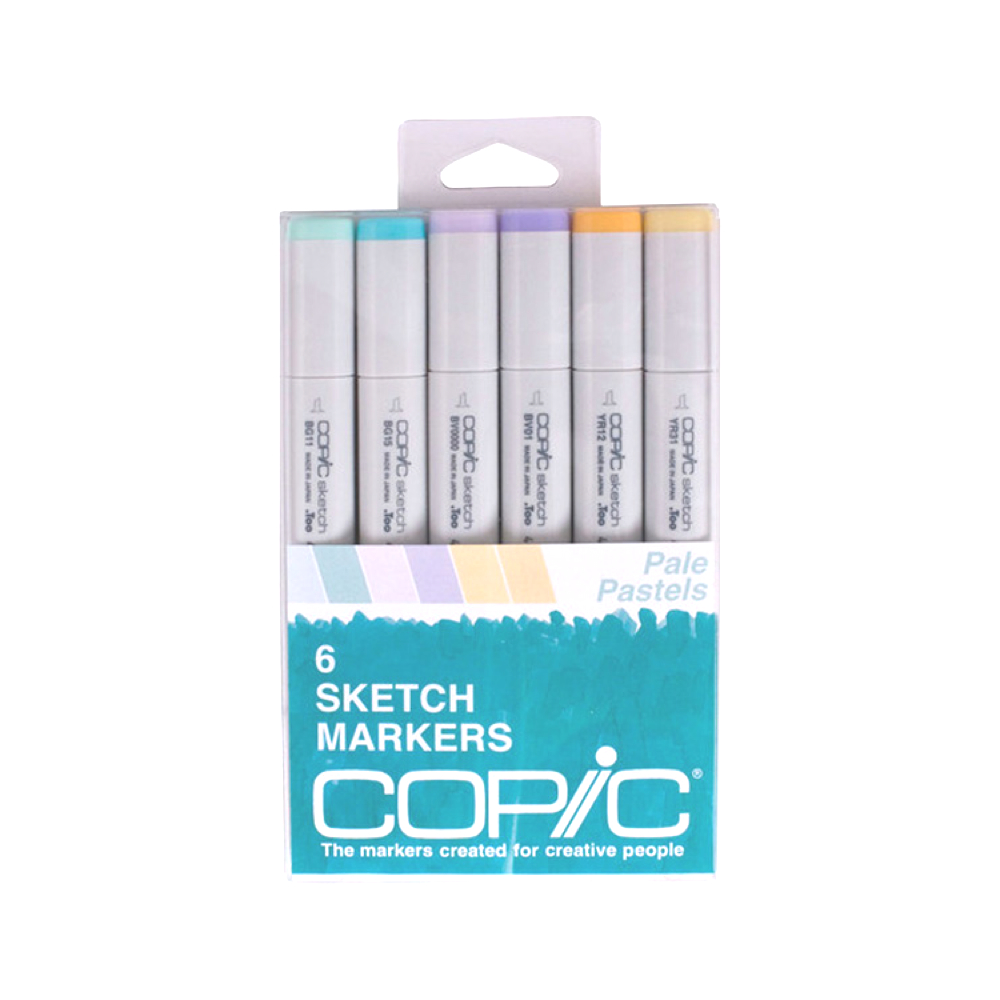 Copic Sketch Marker 6 Color Set Pale Pastels