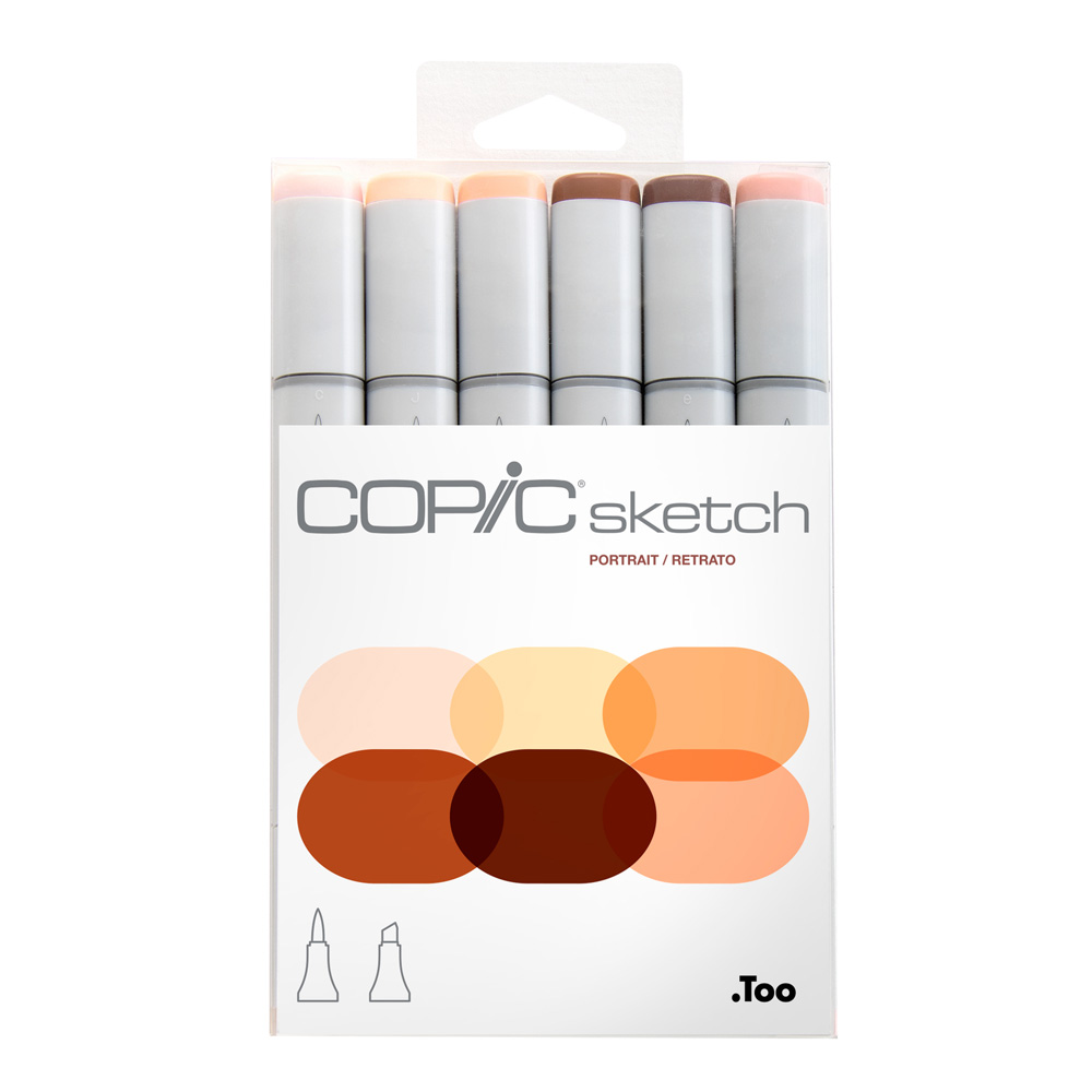 Copic Sketch Marker 6 Color Set Portait