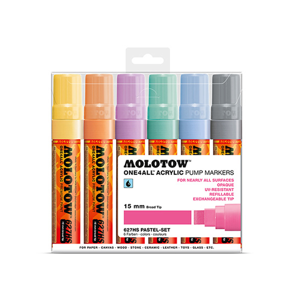 Molotow 627Hs Pastel 15mm Set of 6 200.461
