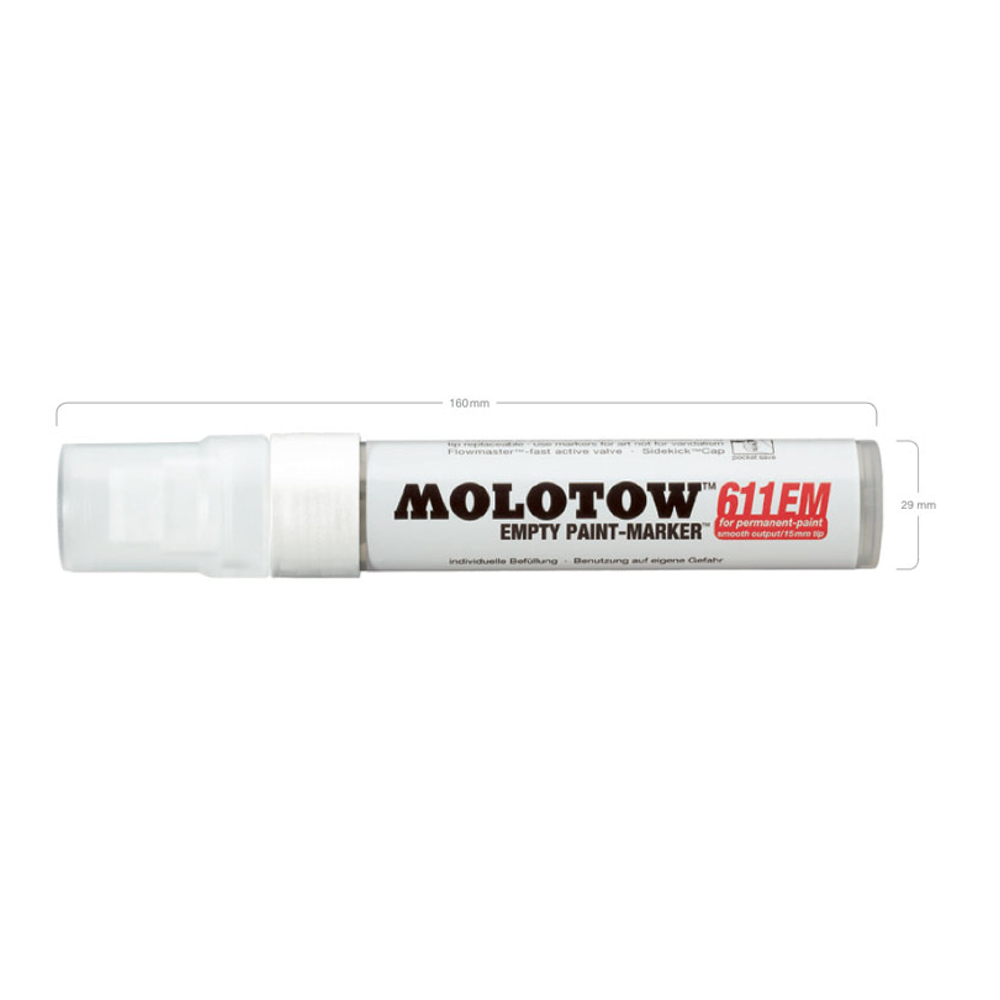 Molotow 611Em 15Mm Broad-Tip Empty Marker