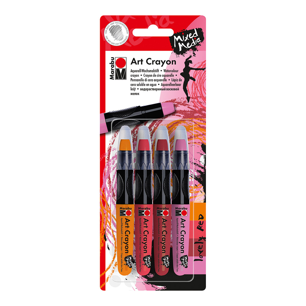 Marabu Art Crayon Set Lovely Red